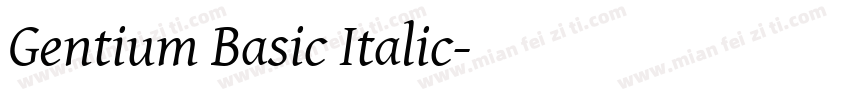 Gentium Basic Italic字体转换